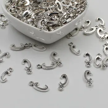 

20 pcs Double Side Alphabet(C)Letter Tag Charm Pendant Initials Jewelry Making