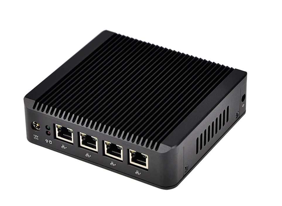 Qotom Barebone Mini PC Nano Itx J1900 4 intel lan мини-компьютер pfsense Firewall сервер Linux Ubuntu безвентиляторный мини-ПК