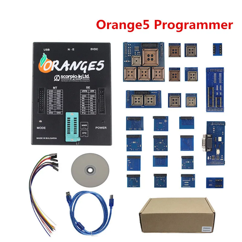 Горячая оранжевый 5 Самая низкая цена программист OEM с полным адаптером оранжевый 5 программист высокое качество оранжевый 5 - Цвет: orange5 full