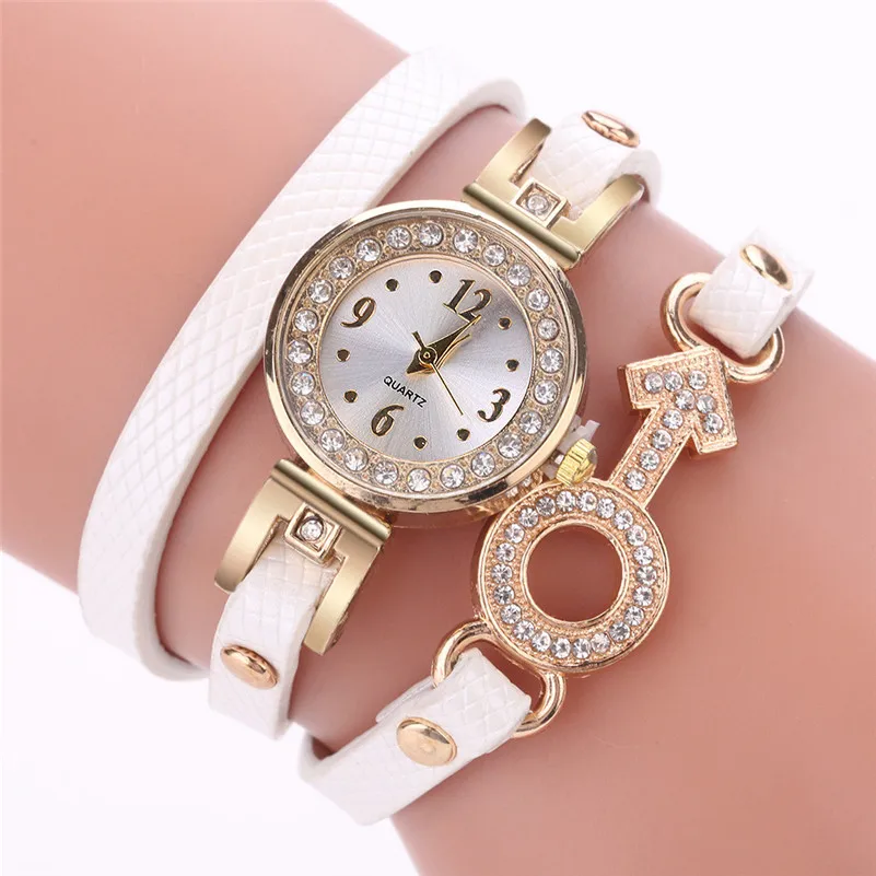 Brand Quartz Watches Women's Fashion casual Watches Popular Quartz Watch Luxury Bracelet Flower Gemstone Wristwatch clock M23 (4)
