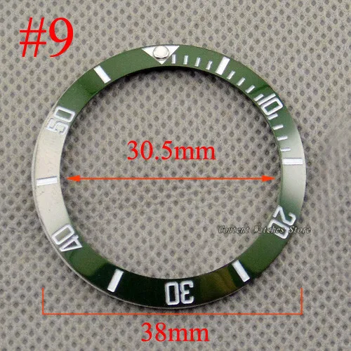 38 мм красный черный синий зеленый керамический/титановый ободок вставки подходят для GMT автоматические часы