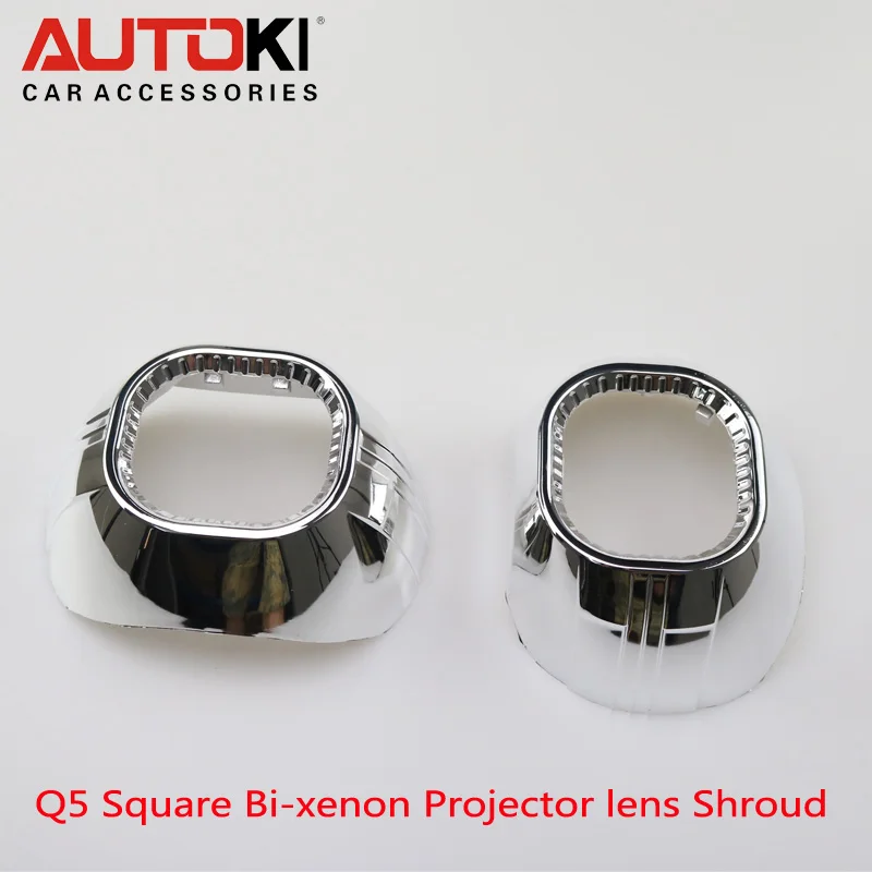 3 дюймовая квадратная hid объектив проектора кожух для Q5 Koito квадратном каблуке 3 дюйма объектив проектора высокая температура стойкий маска