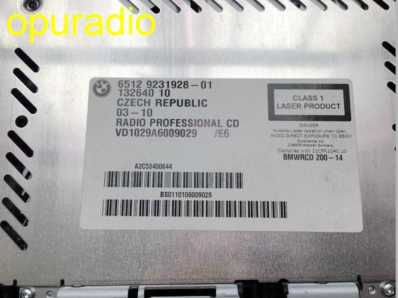 Оригинальный абсолютно новый BMWRCD200 6512 9231928 01 с оптическим большинством функций