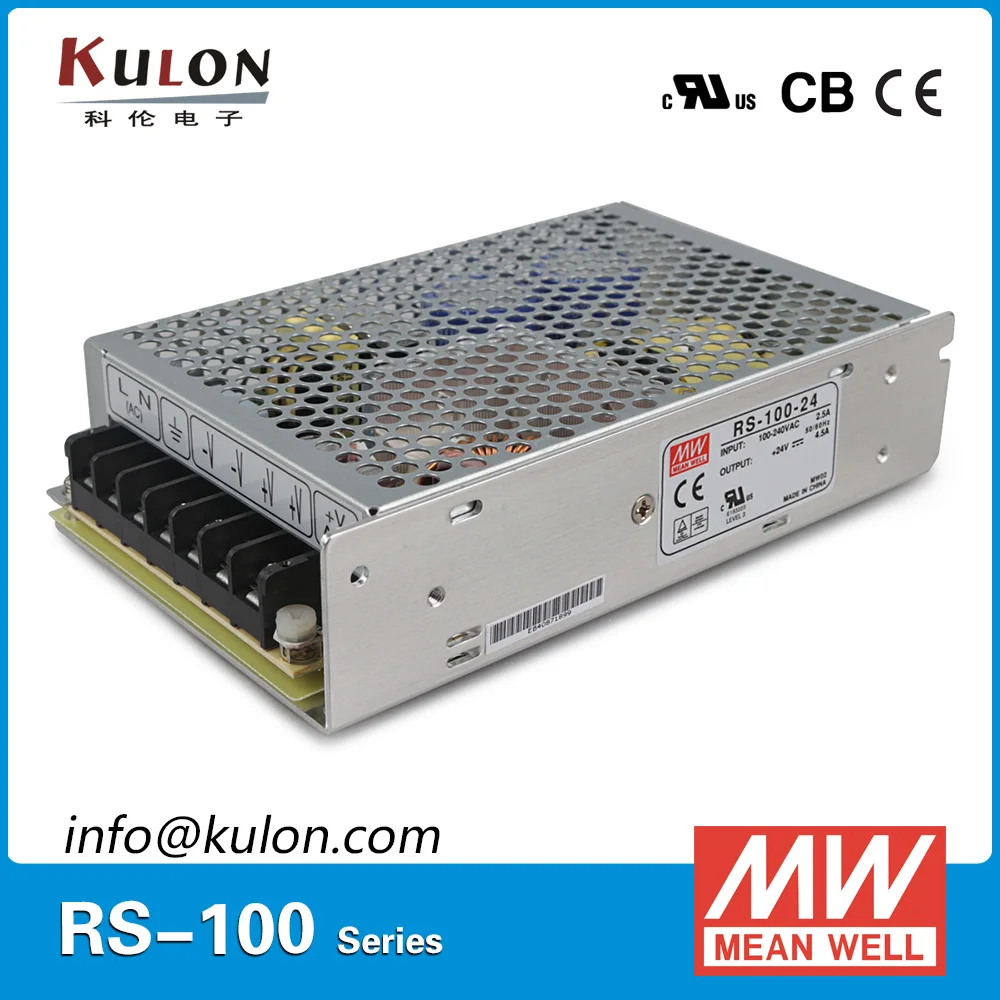 

Original Mean Well RS-100-48 single output 100W 2.3A 48V ac to dc meanwell Power Supply CB UL CE approved