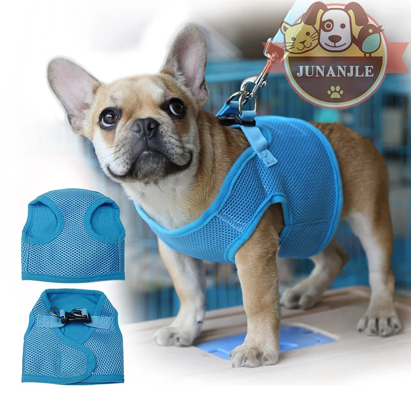 JU Pet Supplies Breathable Mesh Dog Chest Harness Small and Medium sized Pet Pull Rope Chest