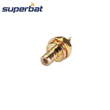RF разъем Superbat SMB для установки на панель гнездовой разъем(Мужской pin) с гайкой и паяльник