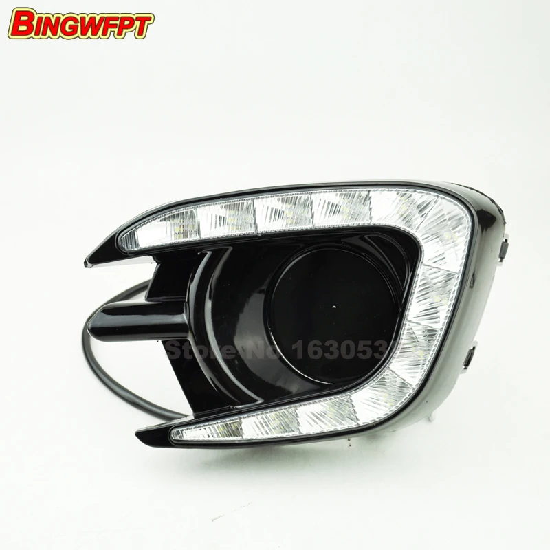 

Daytime running lights with fog lamp hole 12v LED CAR DRL Matt or Gloss style for Mitsubishi Pajero Sport 2013 2014 2015
