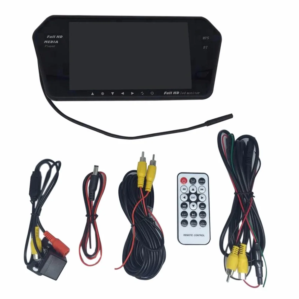 

New Car Rear View Kit 7 Inch LCD Bluetooth Mirror Monitor With Reverse Camera 170 Degree Wide Angle Lens Support Night Vision