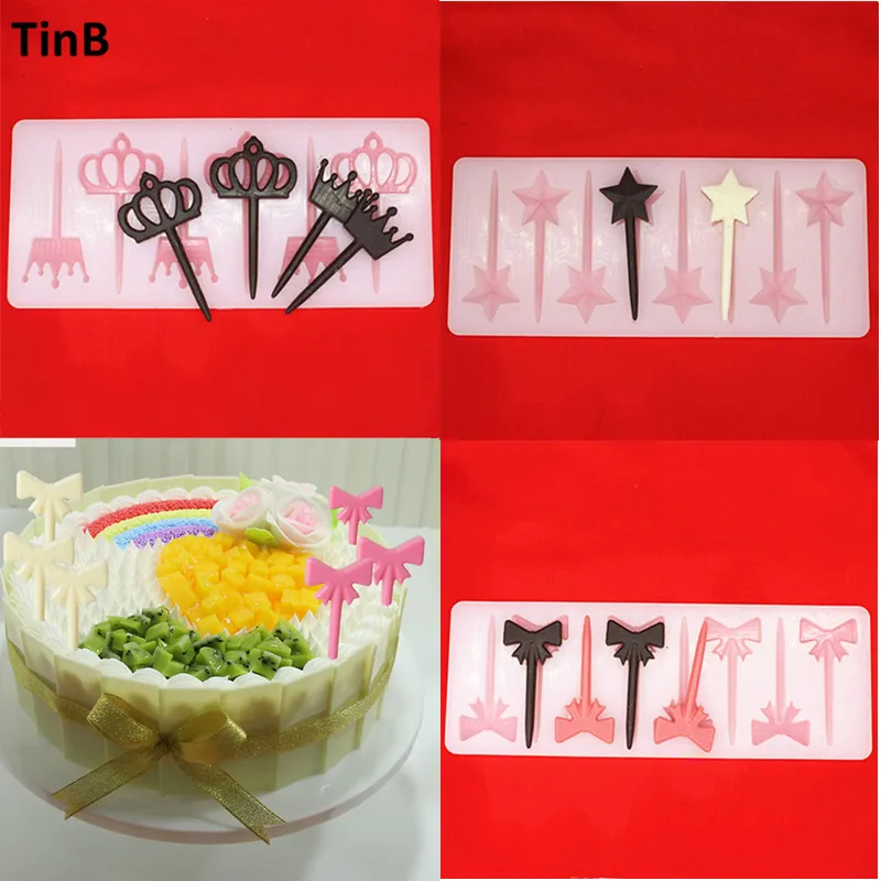 

New Crown Star Bowknot Silicone Cake Mold Cake Decoration Fondant Chocolate Cake Mold 3D Food Grade Silicone Mold Baking Tools