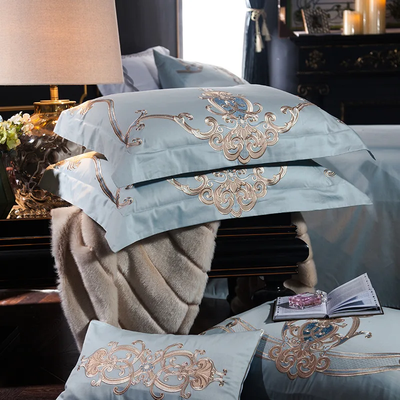 Perfect Royal Egyptian embroidery luxury cotton camel 4/6 oversize bed covers, oversize bed sheets, down quilt covers/flax pillowcases 20