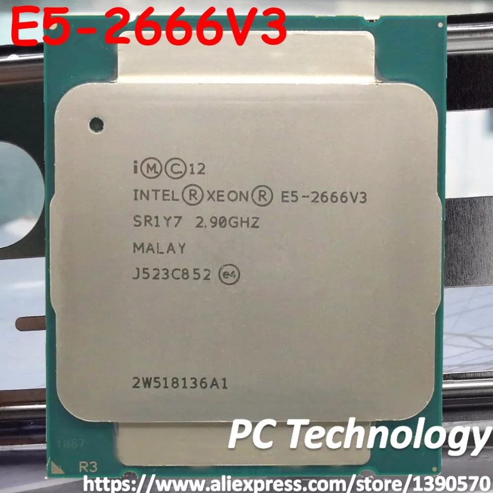 E5-2666V3 Original Intel Xeon E5-2666 V3 2.90GHz 25M 10-CORES 22NM  LGA2011-3 135W E5 2666 V3 Processor E5 2666V3