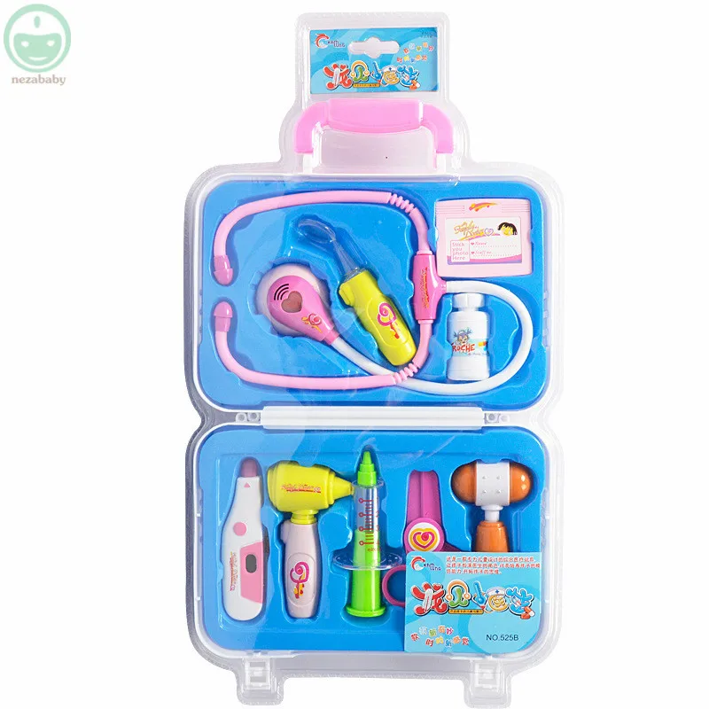 Пластик Дети делают вид, доктор игрушки претендует игрушки для детей доктор инструменты игрушки медицинская коробка для мальчиков и девочек Подарки на день рождения GW04