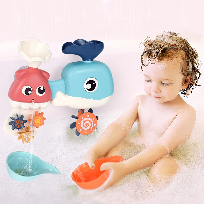 Bath Toys for Baby Toddlers 0-48 Months ABS Plastic Bathtub Toys with Spout and Spinning Bath Toys Gears Great for Birthday Gift Bath Toys for Baby Toddlers 0-48 Months ABS Plastic Bathtub Toys with Spout and Spinning Bath Toys Gears Great for Birthday Gift