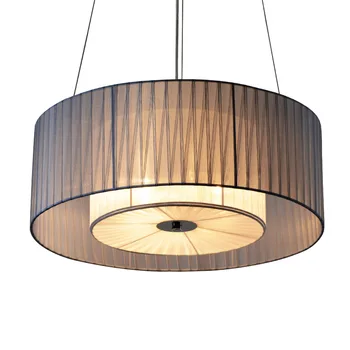 

LukLoy Large Round Silk Pendant Lights LED Kitchen Lights LED lamp Hanging Lamp Ceiling Lamps Bedroom Living Room Lighting