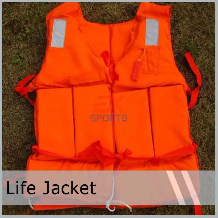 Orange Foam Swimming Life Jacket Life Vest for adult with whistle 80KG Flotage of inflatable boats (1)