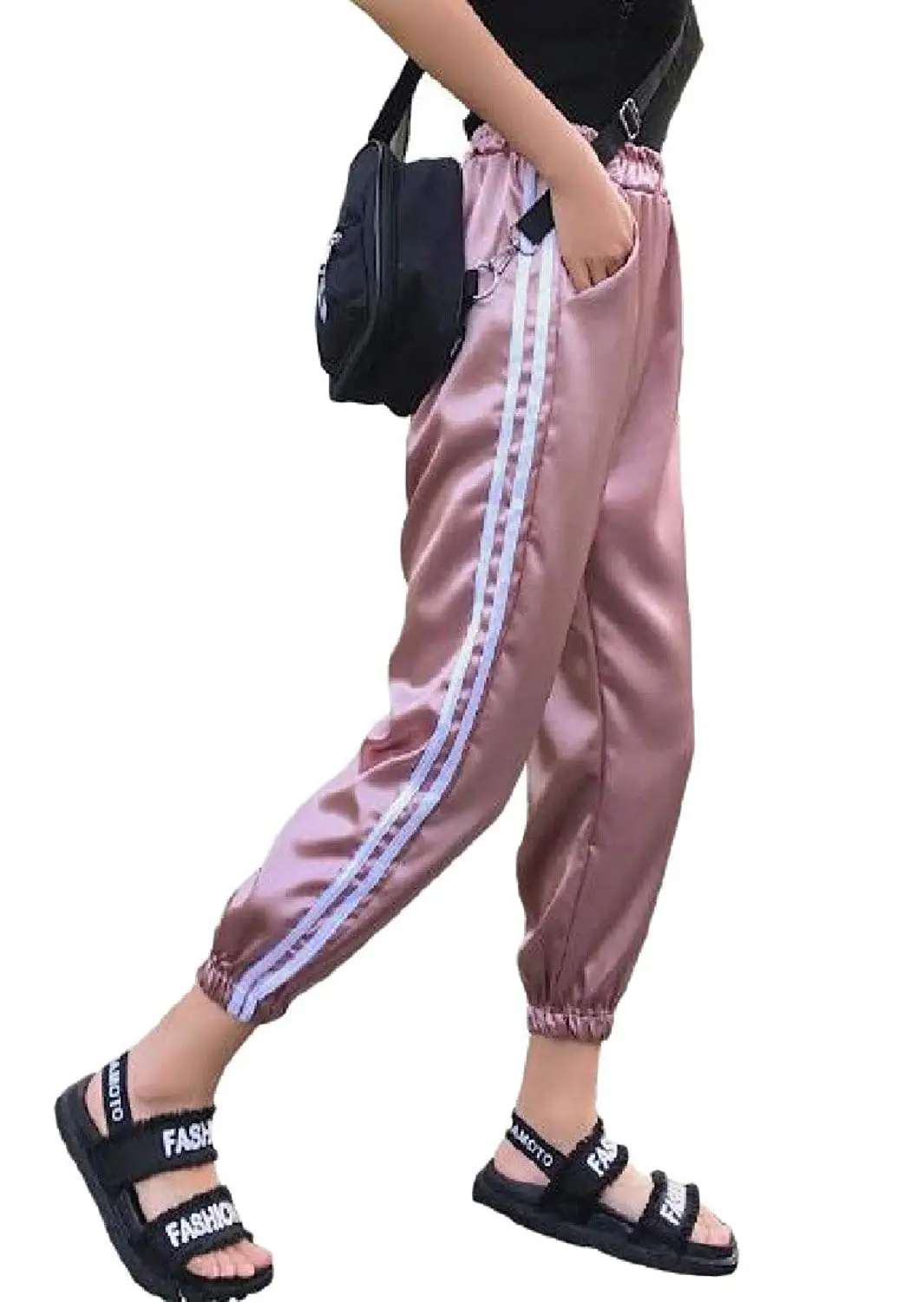 women's silk cargo pants