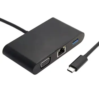

Xiwai USB-C 3.1 Type-C to VGA & USB OTG & Audio & Female Charger Adapter for Laptop