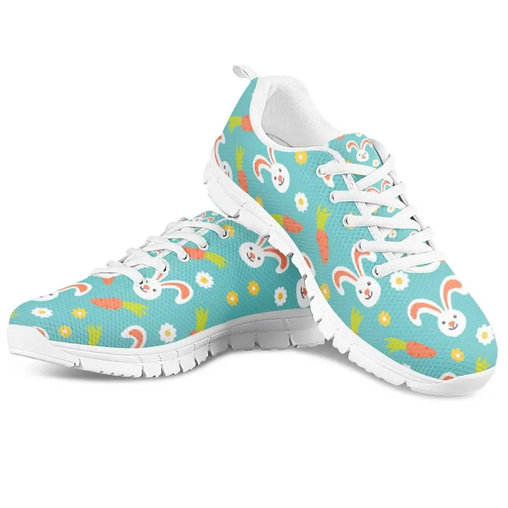 

FORUDESIGNS Womens Fashion Sneakers Cute Rabbit Dogs Pattern Running Shoes Breathable Lace-up Kawaii Animal Sports Working Shoes