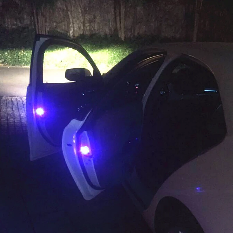 Двери автомобиля Сигнальные огни сигнальный проблесковый фонарь дверной светодиодный светильник сигнал мигающие лампочки универсальный