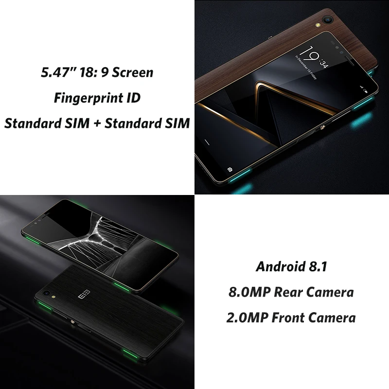 Elephone A2 5 47 18 9 Mobile Phone Android 8 1 MT6580 Quad Core HD 1GB 5