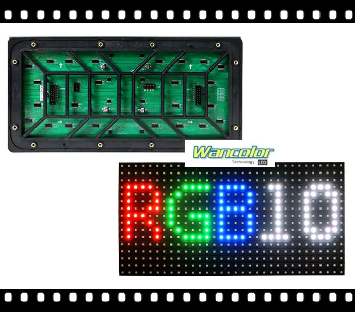 P10 открытый SMD3535 полноцветный светодиодный модуль дисплея (320*160 мм) 32*16 пикселей RGB