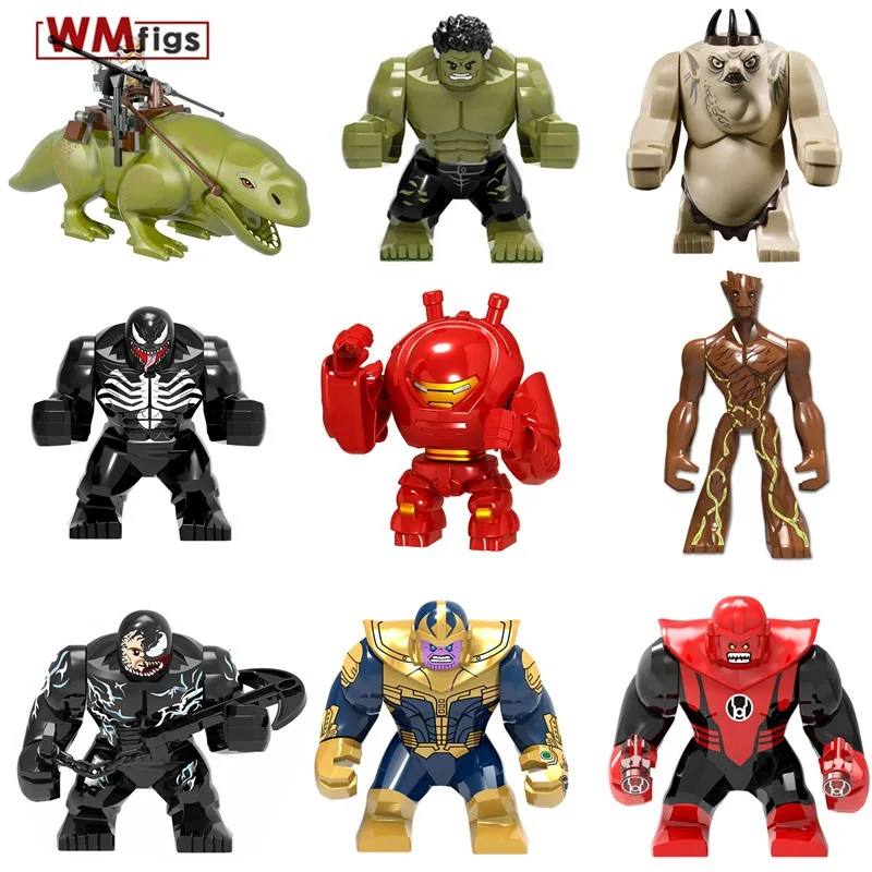 

Single Big Size Large Hulk Buster Venom Green Goblin Thing Thanos Bricks Building Block Model Toys For Children