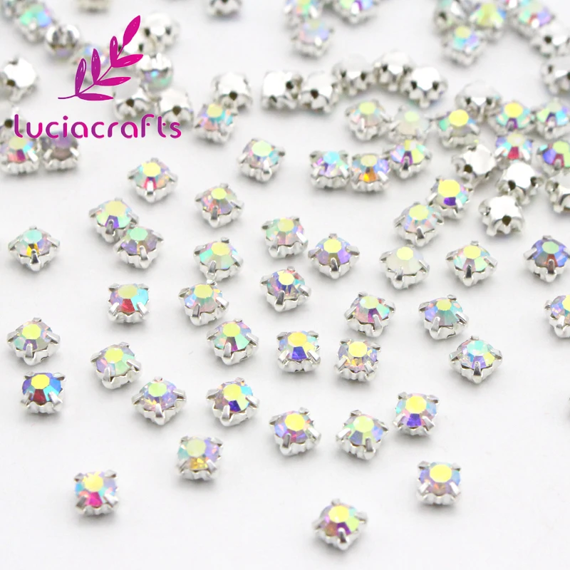 Lucia crafts 100/200 шт 4 мм ss16 стекло пришитое на горный хрусталь Кристалл Коготь шитье