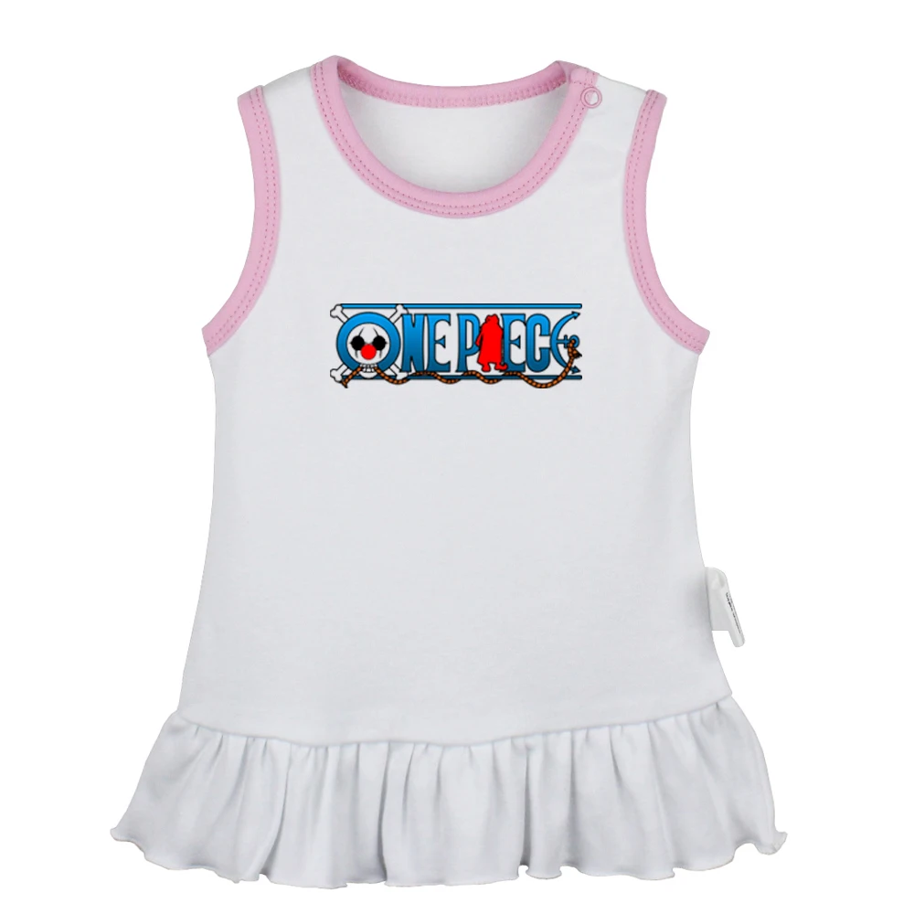

Anime One Piece Flag Tony Chopper Monkey D. Luffy Trafalgar Law Newborn Baby Dresses Toddler Sleeveless Dress Infant Clothes