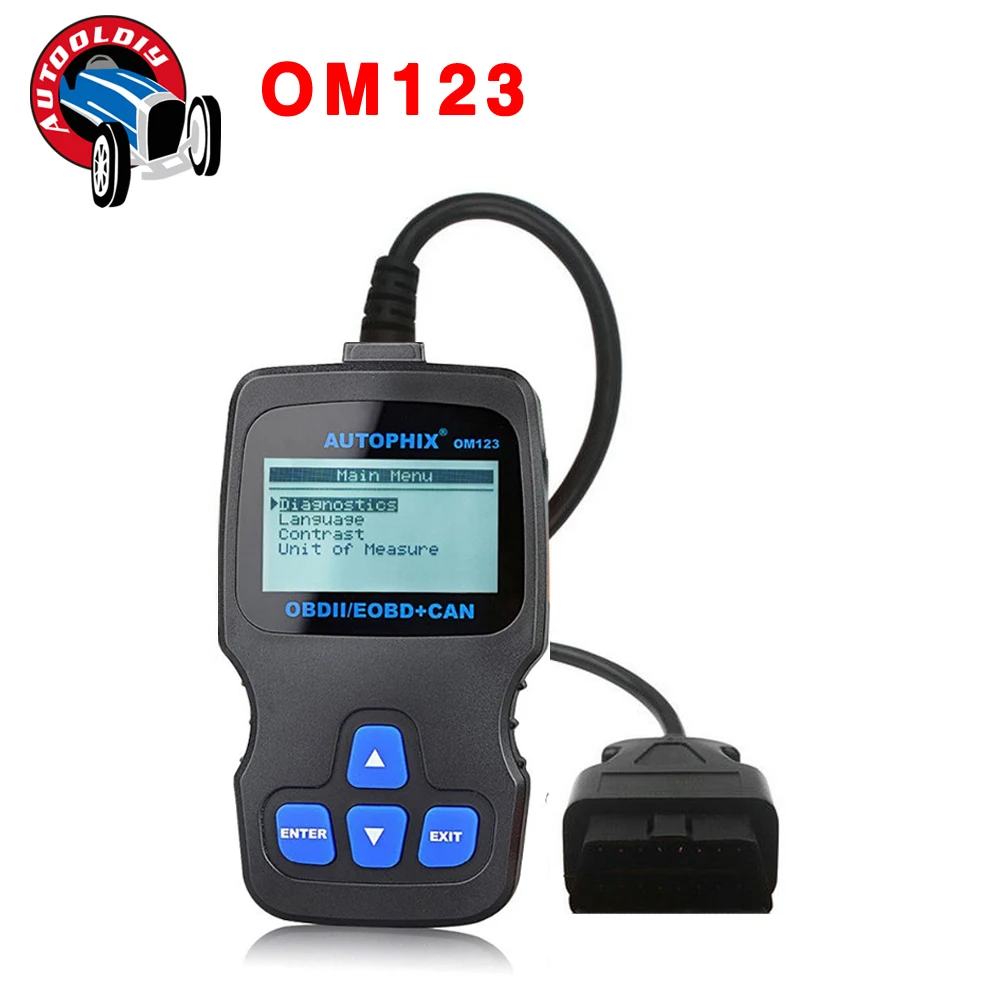 Autophix OM123 OBD2 EOBD CAN Hand held Engine MIL ECU Code Reader