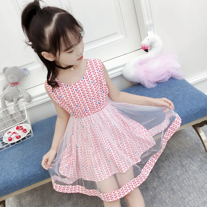 

Girls Dress Toddler Wedding Summer Dresses Elegant for Kids Children 2019 Sleeveless 2 3 4 5 6 7 8 9 10 11 Years