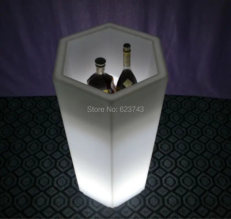 Waterproof Multi-Colors TORK LED Light OPEN CUBE Champagne Ice Bucket Rechargeable luminous glowing LED Flower Pot Y-POT LIGHT