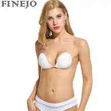 FINEJO для женщин самоклеющийся бюстгалтер без бретелек Женский Невидимый Push Up кружево бюстгальтер бинты спинки Stick гель Силиконовый нижнее бельё для девочек