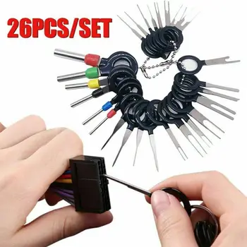 

26Pcs Car Terminal Removal Tool Wire Plug Connector Extractor Puller Release Pin Hand Held Disassemble Tools