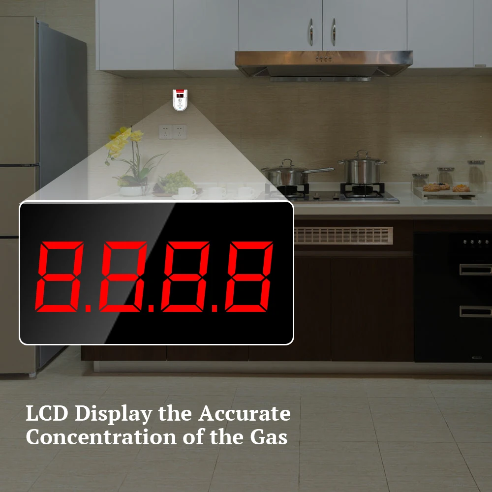 Digital Gas & Liquid Petroleum Poisoning Sensor Warning KERUI Alarm LED Detector Digital Gas & Liquid Petroleum Poisoning Sensor Warning KERUI Alarm LED Detector