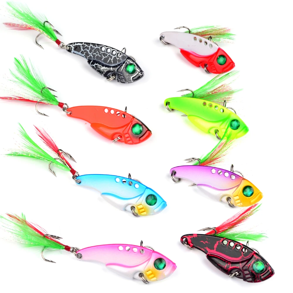 5.5cm 11g 1pc Fishing Bait High Quality Spoon Lures 8 Color Fishing