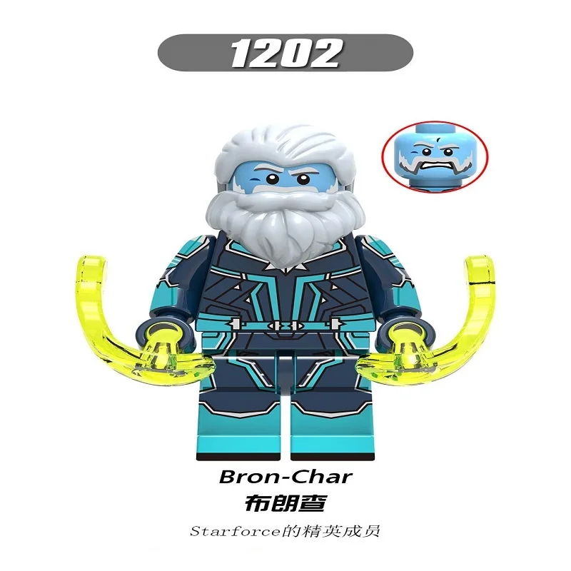 

Single Sale X1202 Starforce Bron-Char Avengers 4 Action Figures Building Blocks Bricks legoing model Minifigured children toys