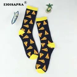 [EIOISAPRA] мультфильм пиццы носки Harajuku для японских суши в стиле «хип-хоп» желтый забавные Женские носочки креативные милые носки Calcetines Mujer