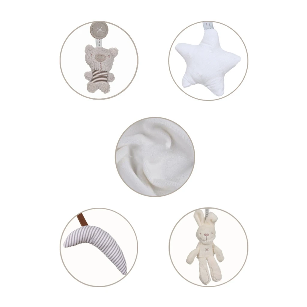 Baby Bed Bell Animal Musical Crib Mobile Hanging Rattles Kid Early Education Toys