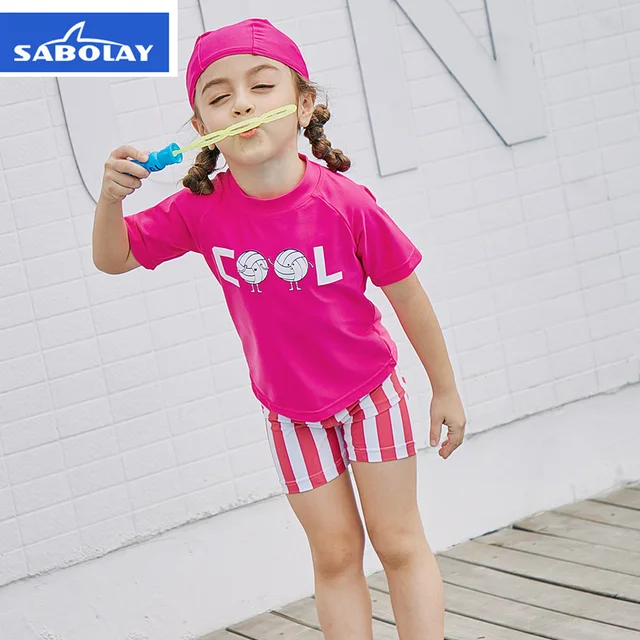 Cheap 2018 new children's swimwear girls sun protection clothing baby swimwear quick-drying children's swimwear suit diving suitVTT340