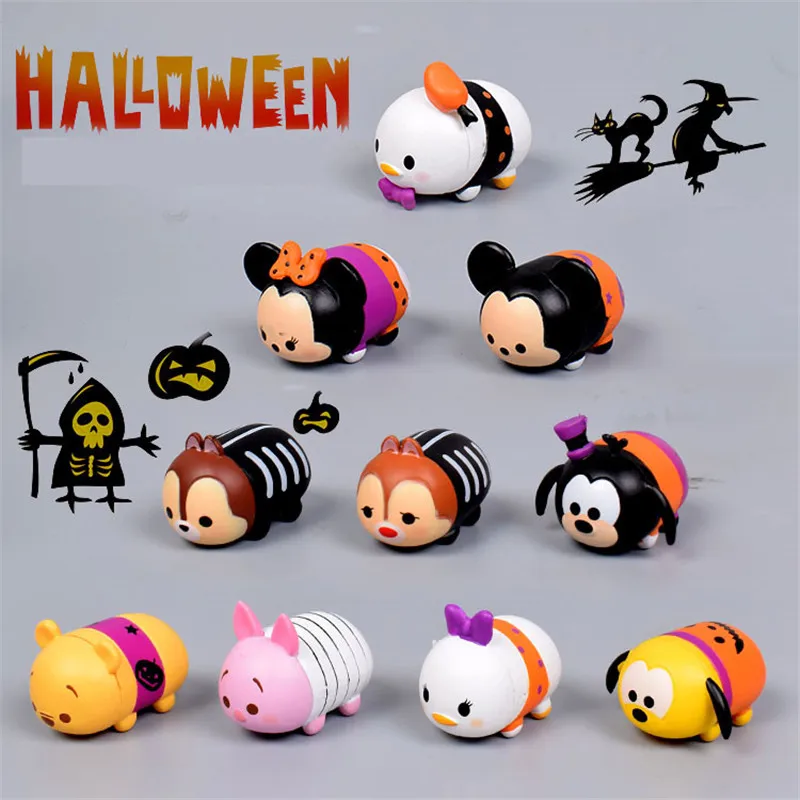 Серия для Хэллоуина 10 шт./лот экшн фигурки Tsum Mini Mickey Dumbo ПВХ tsum слойная Коллекция