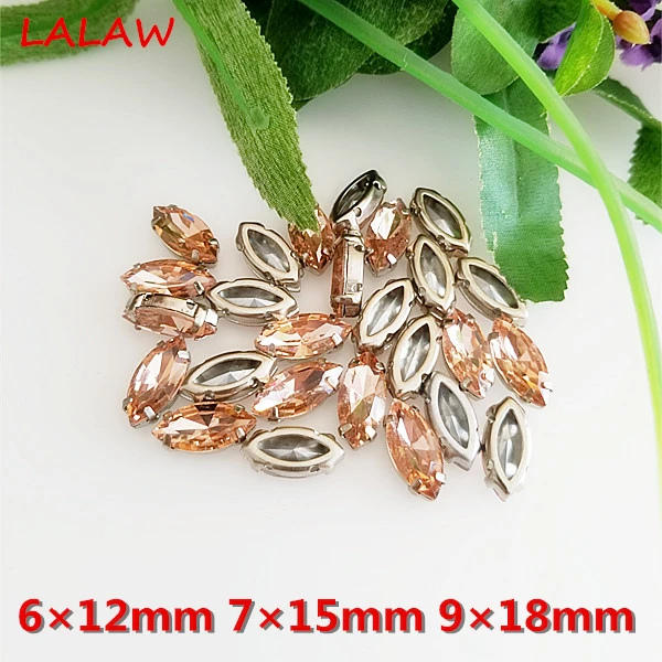 

2018 New product Water red horse eye shape with thick steel to support high quality sew on rhinestones and high quality
