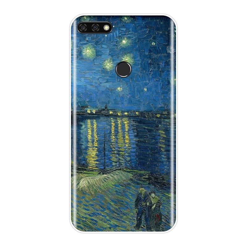 Мягкая задняя крышка для huawei Honor 8X MAX 10 9 8 Van Gogh Art чехол для телефона силиконовый для huawei Honor 7 8 9 10 Lite 7S 7X 7A 7C Pro - Цвет: No.8