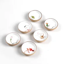 Посуда для напитков китайский чайный набор кунг-фу чайная чашка чашки ручная роспись керамический фарфор для Пуэр Улун чай слива/Лотос/золотая рыбка керамическая чашка