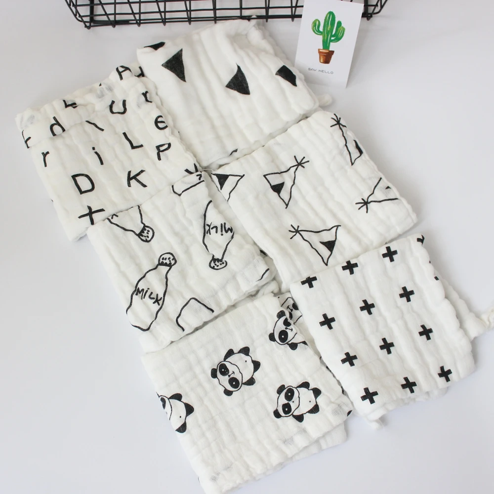 5 шт. детские салфетки из муслина 25 х25 см|baby handkerchief|baby towelcotton baby wipes |