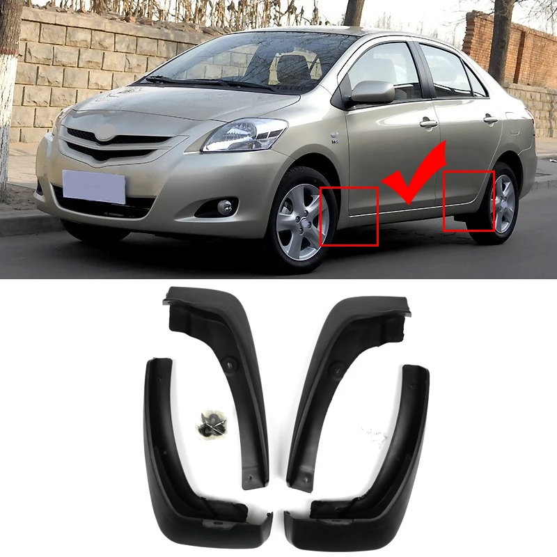 

Mud Flaps For Toyota Yaris Sedan Vios Limo Belta 2007-2013 Mudflaps Splash Guards Mud Flap Mudguards Fender 2008 2009 2010 2011