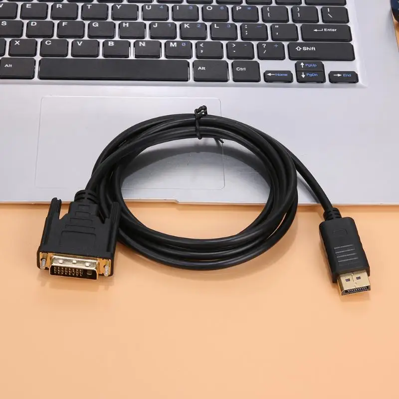 1,8 м Thunderbolt DP Мужской к DVI-D Мужской конвертер шнур поддерживается 1080P Full HD DisplayPort к DVI Кабель-адаптер для HDTV