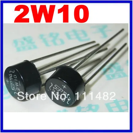 

Новый высокоскоростной мостовой выпрямитель 2W10 DIP-4 2A 100 V, 1000 шт.