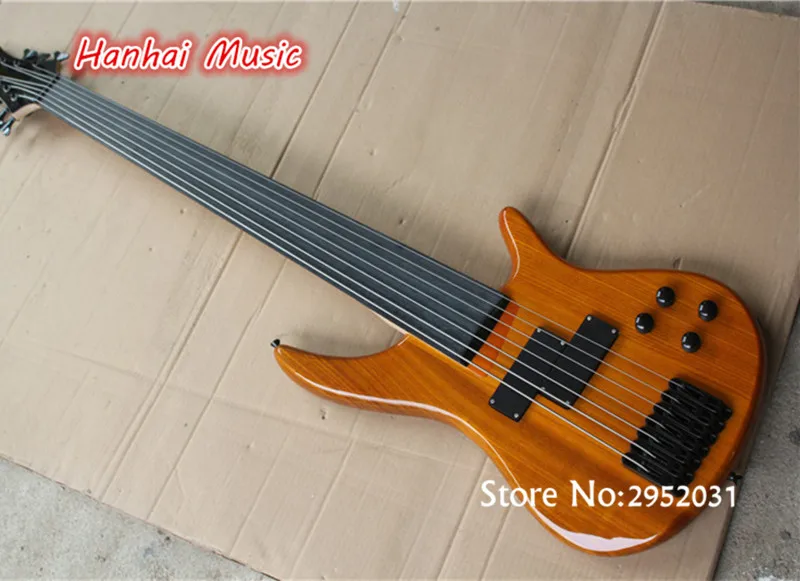 Hot Sale 6 String Electric Bass with Ash wood Body,Ebony Fretboard