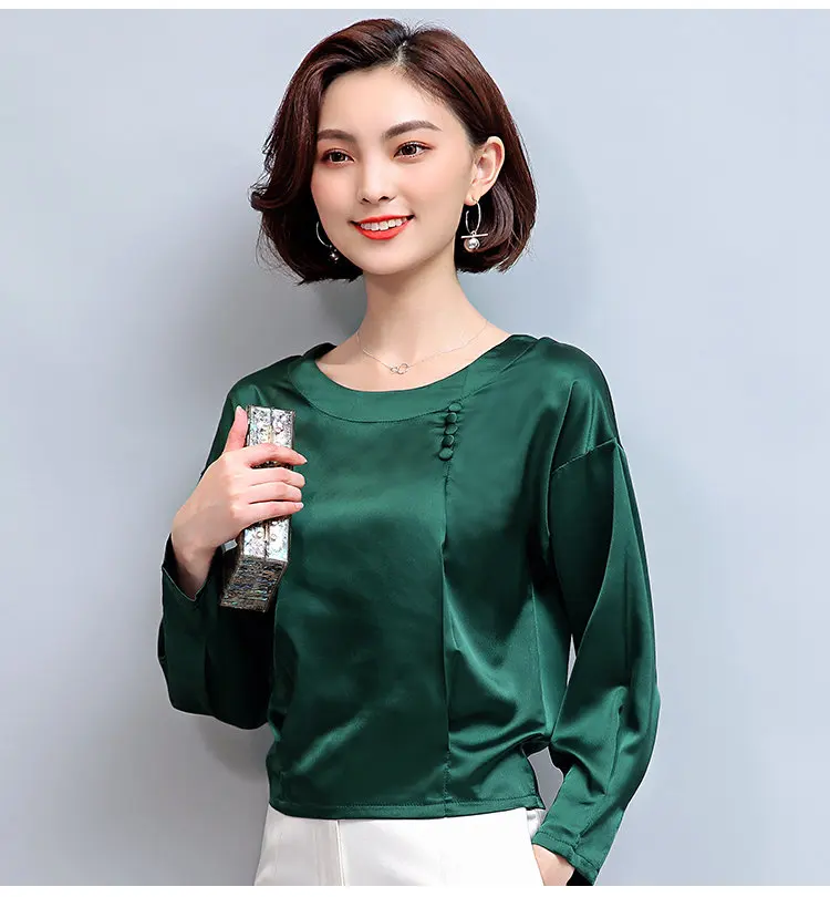 7 Colors New Winter Autumn Slik Blouse Women 2019 Long Sleeve Plus Size Shirts Femme Tops Fashion Casual Chiffon Blusas Mujer (7)