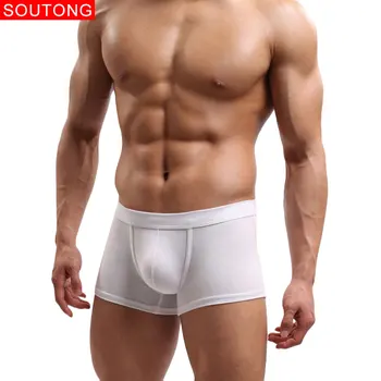 

Soutong 4Pcs/lot Men Underpa Men Underwear Boxer Solid Color Soft Underpants Modal Sexy Underwear Men Boxers calzoncillos hombre